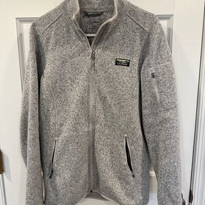 L.L. Bean Gray Full-Zip Jacket
